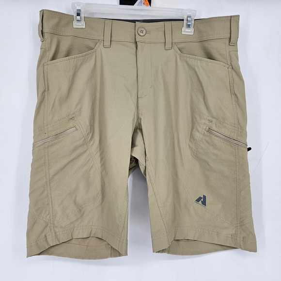Eddie Bauer Shorts Mens Sz 36 Khaki Tan First Ascent Cargo Utility Hiking - Picture 1 of 11